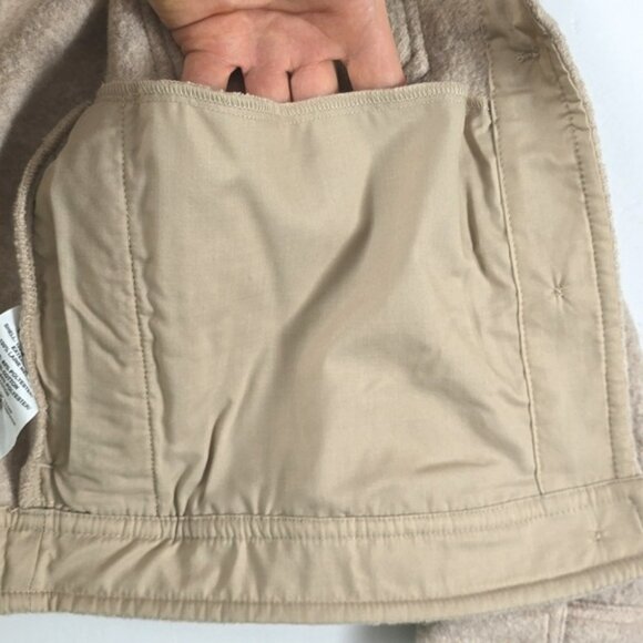 HUNTER Women's Button Down Collared Cream Merino Wool Jacket Pockets Size Small - Picture 11 of 16